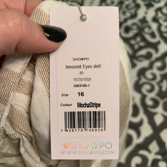 FINAL $ DROP NWT Showpo. Striped Maxi Skirt - Picture 4 of 4